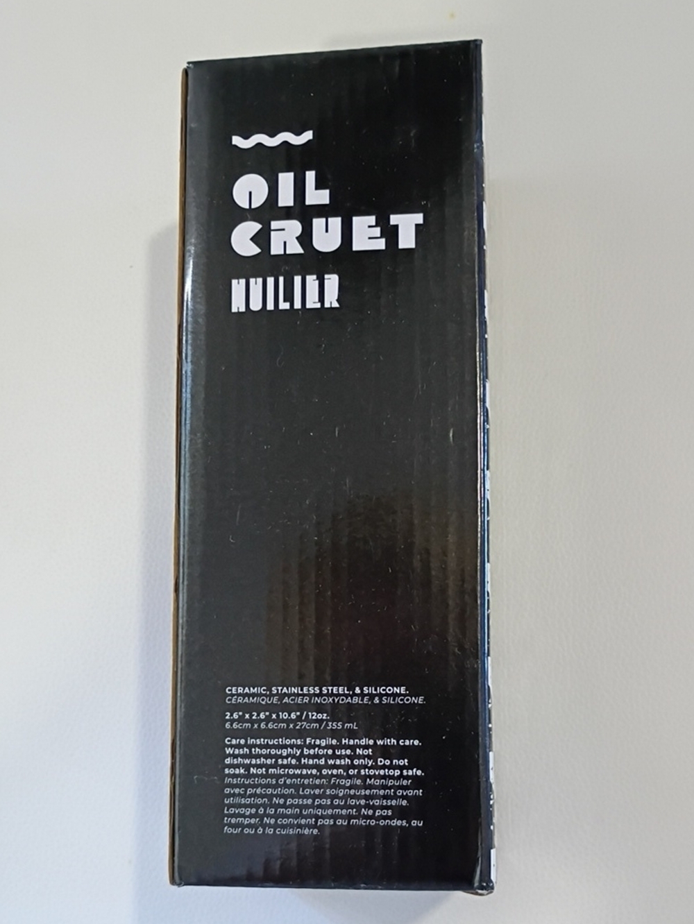 Oil Cruet Huilier Brown And Black Ceramic Oil Dispenser